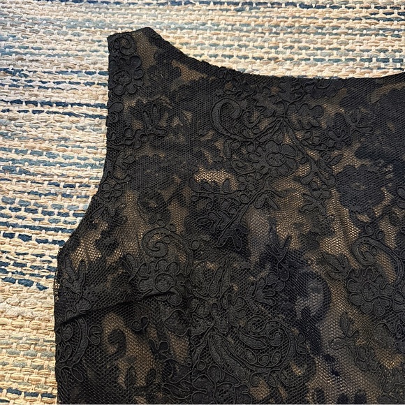 POEM BANGKOK Classic Black Lace Top Blouse with Zipper Closure Size 34 - Picture 2 of 11